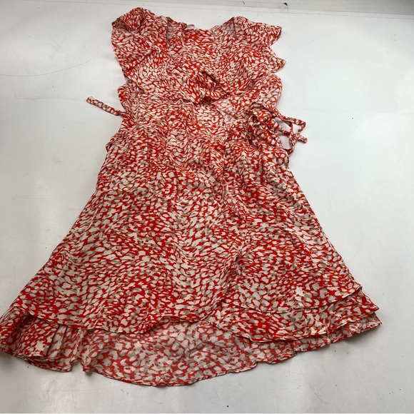 Free people women’s orange floral French Quarter Mini Dress M L126-23 - Picture 2 of 6